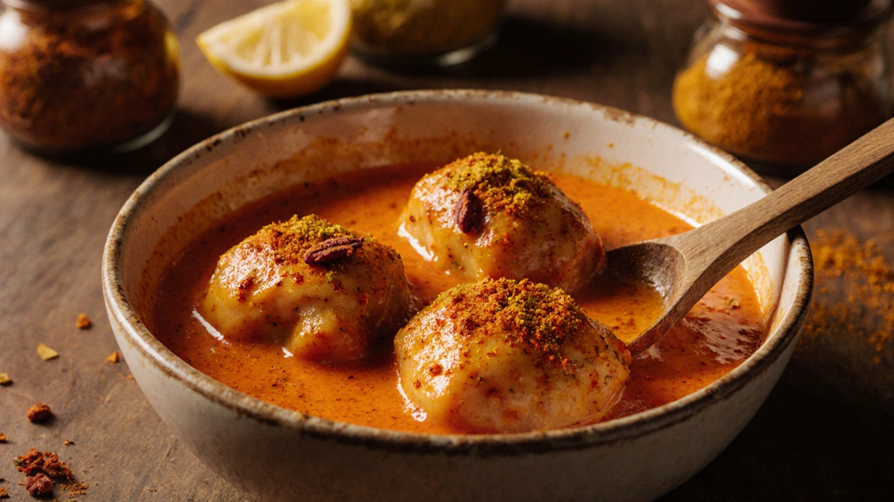 What Are the Three Main Ingredients When Marinating Tandoori Chicken?