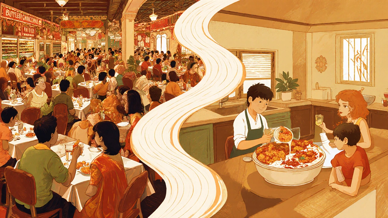 Butter chicken connecting a restaurant in Delhi with a home kitchen in Auckland