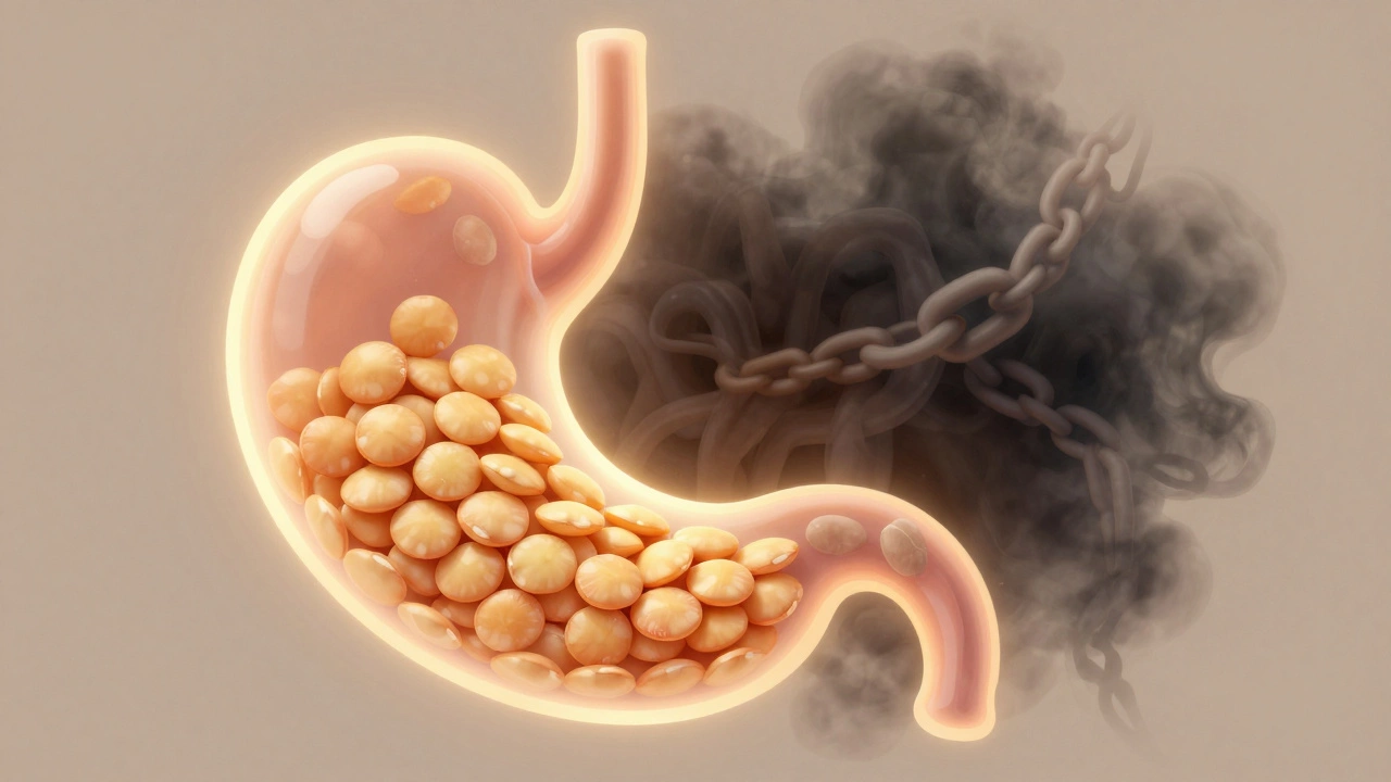 Illustration showing improved digestion and nutrient absorption